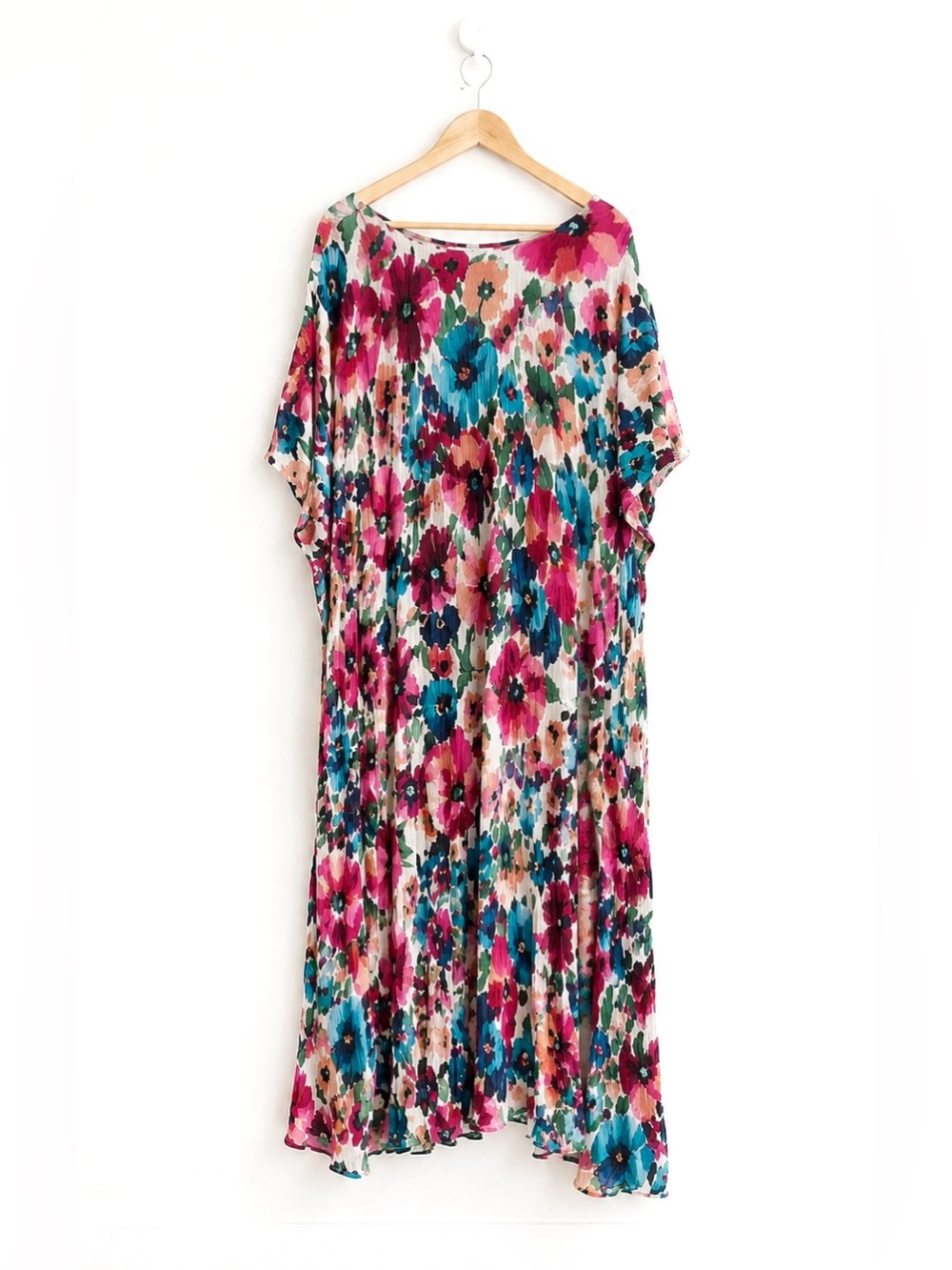 Woman Within Crinkle Caftan Maxi Resortcore Boho - Size 6X Petite - NWT